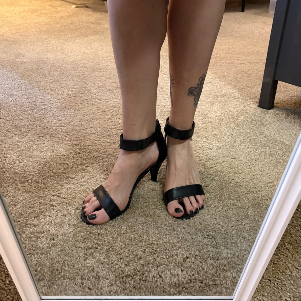 Style & Co. Black Strappy Heels